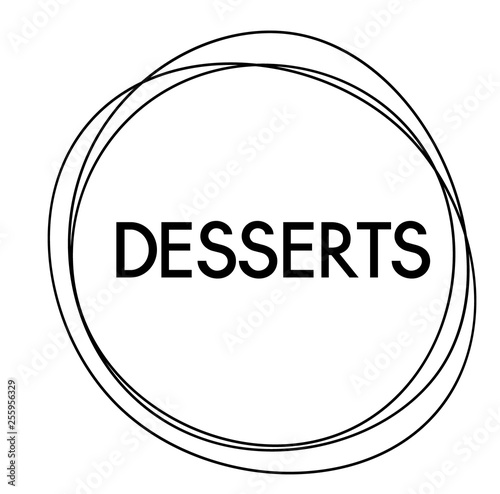 desserts label illustration