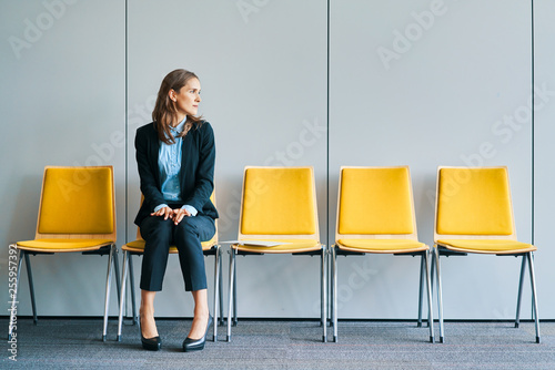 Businesswoman waiting for job interview