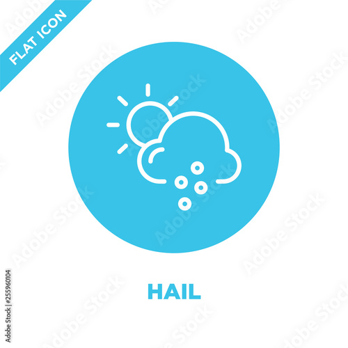 hail icon vector from weather collection. Thin line hail outline icon vector  illustration. Linear symbol for use on web and mobile apps, logo, print media.