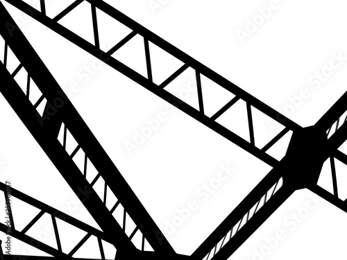 Fototapeta Naklejka Na Ścianę i Meble -  silhouette structure of the bridge
