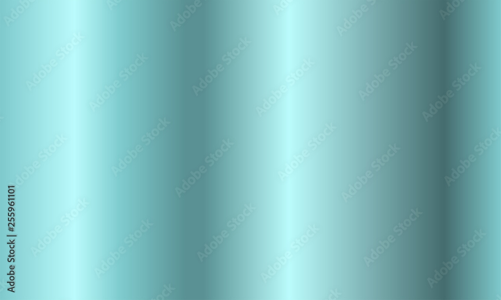 New style realistic cyan metal gradient. Vector illustration