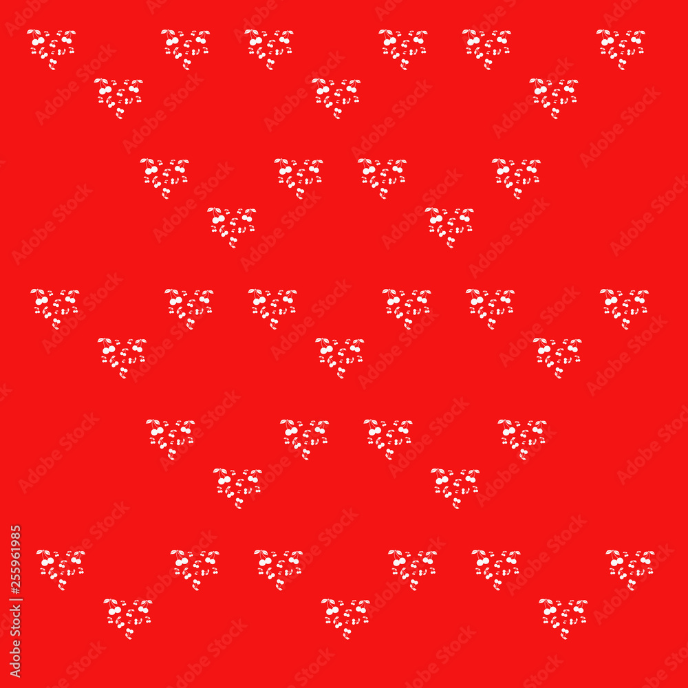 Pattern with cherries. - Illustration. Pattern with cherries. - Illustration.
