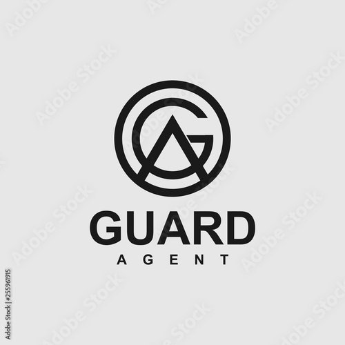 initial g, a logo template
