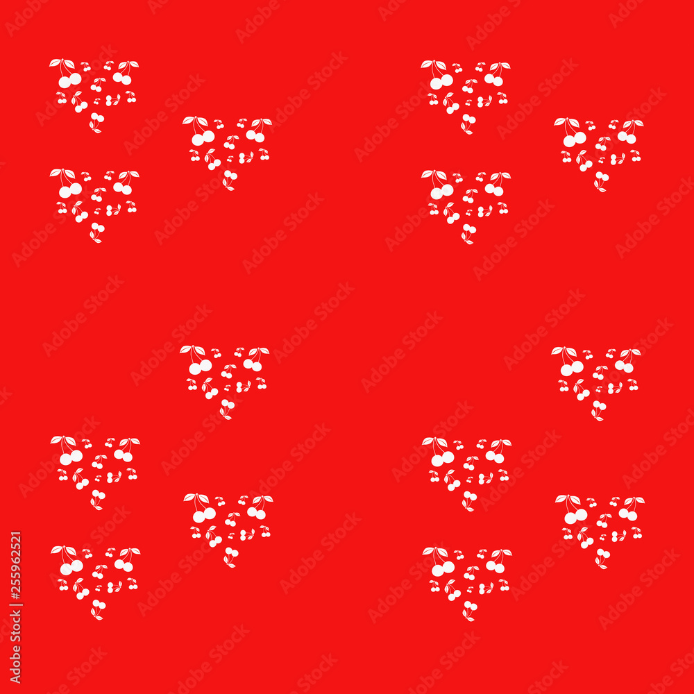 Pattern with cherries. - Illustration. Pattern with cherries. - Illustration.