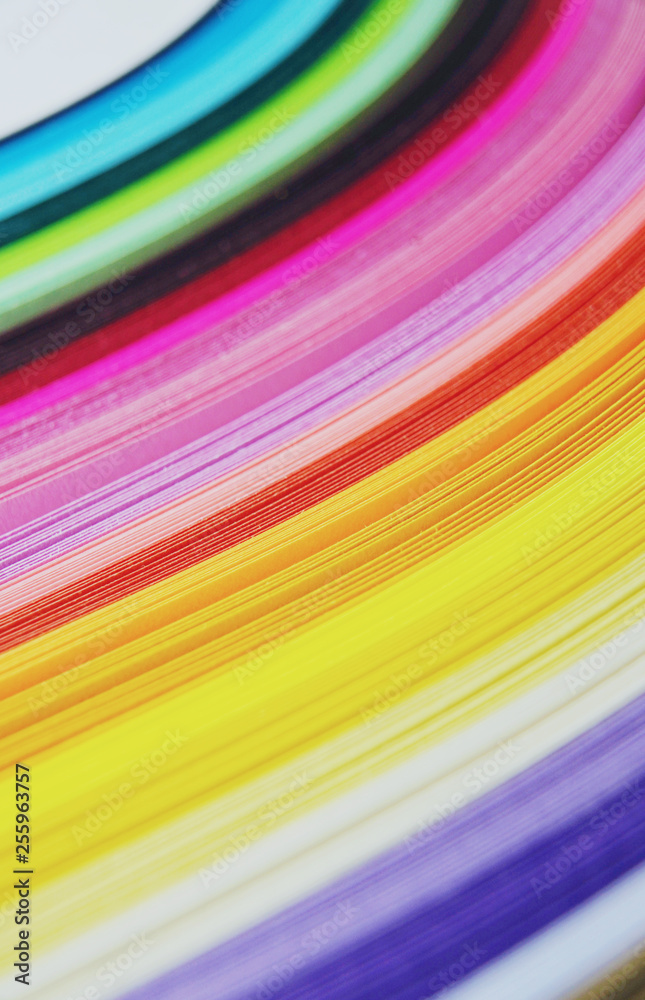 Obraz premium Rainbow paper abstract macro
