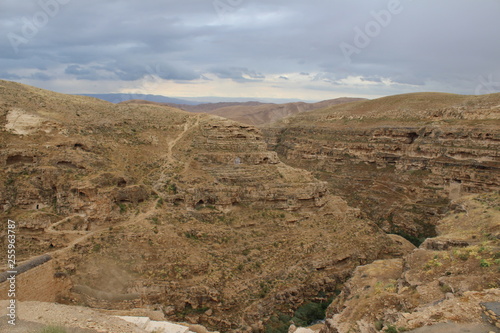 The Mar Saba Monastery  Laura of our Holy Father Sabbas the Sanctified in the Kidron Valley  in the Judaean desert known as the Judean wilderness and surroundings  near Betlehem  Palestinian  Israel