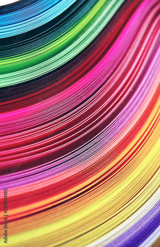 Naklejka premium Rainbow paper abstract macro