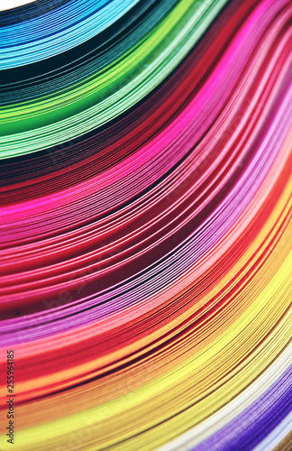 Rainbow paper abstract macro