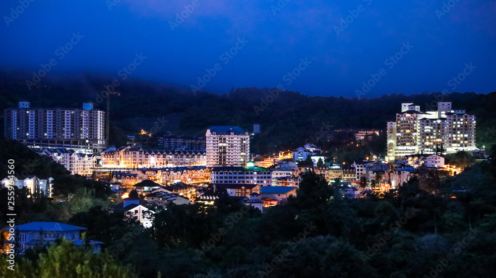 Brinchang town is center of tourism in Cameron Highlands, Malaysia