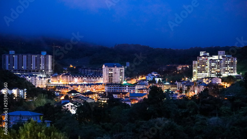 Brinchang town is center of tourism in Cameron Highlands, Malaysia