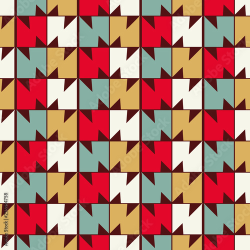 Seamless pattern with alternate geometric elements.