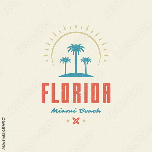 Summer holidays label or badge typography slogan design