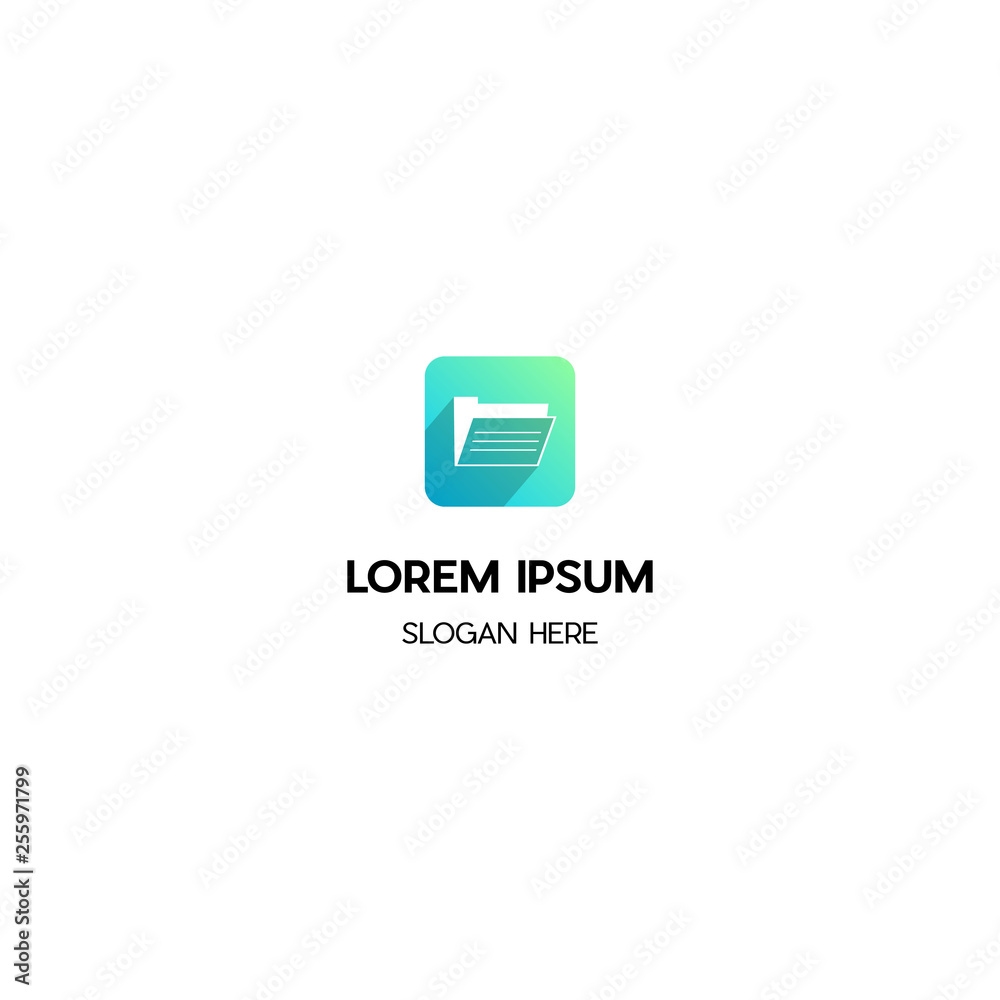Folder Document Icon Creative Logo Folder Document Icon Creative Logo