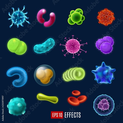 Germs, viruses and bacteria, vector