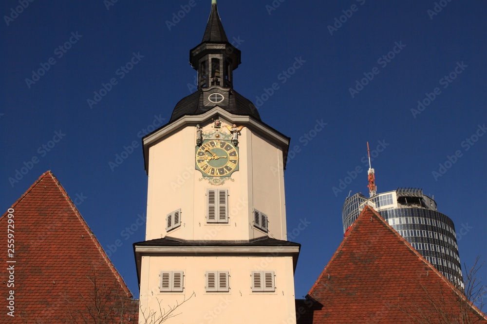 Rathausturm mit Schnapphans in Jena Rathausturm mit Schnapphans in Jena