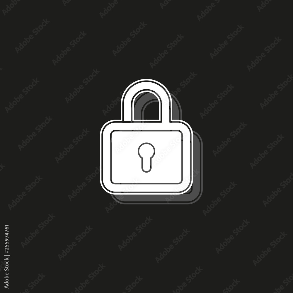 lock icon - vector padlock - security sign - safety symbol, safe web illustration lock icon - vector padlock - security sign - safety symbol, safe web illustration