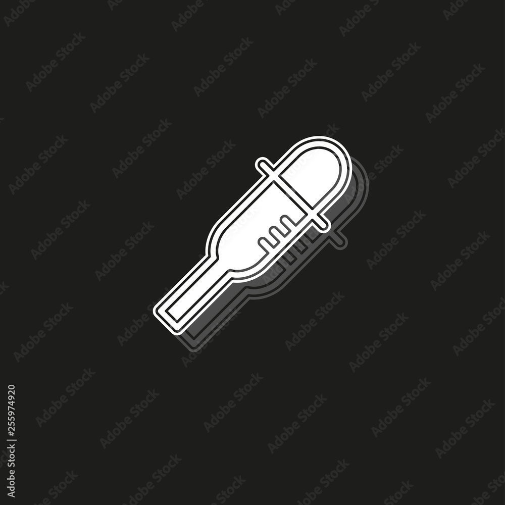 vector dropper icon, eyedropper illustration - medical instrument science symbol vector dropper icon, eyedropper illustration - medical instrument science symbol