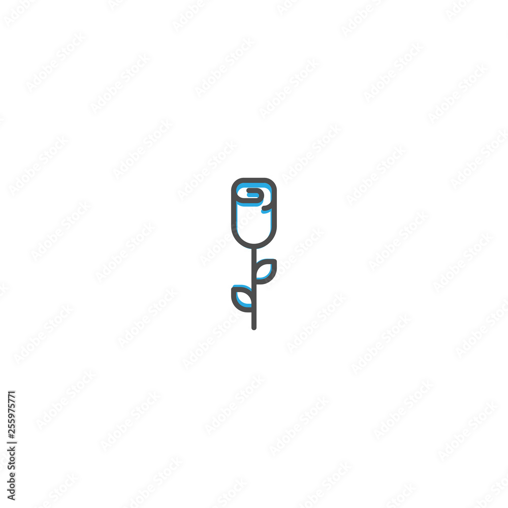 Rose Icon Design. Lifestyle icon vector illustration