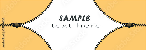 Business background with white leather texture and open zipper. Vector illustration