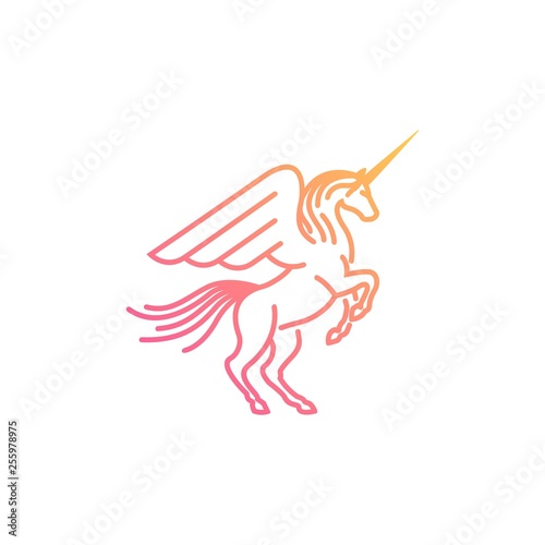 unicorn/pegasus logo design © artism_studio