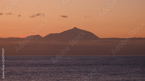 Teide mountain seen from far away.