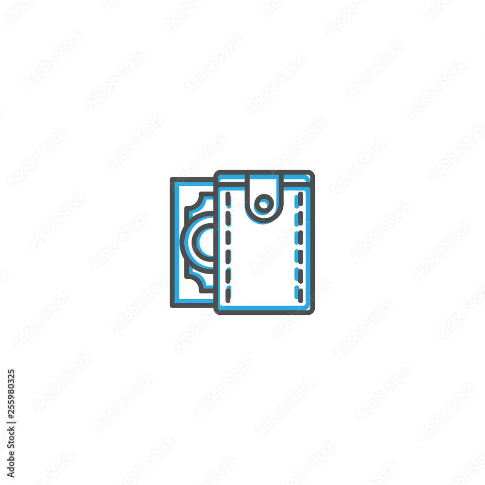 Wallet icon design. Shopping icon vector design