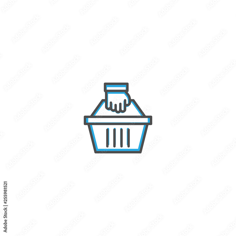 Shopping basket icon design. Shopping icon vector design Shopping basket icon design. Shopping icon vector design