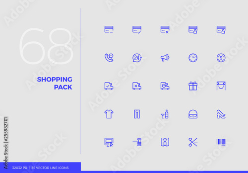 Vector Line Icons Shopping Pack
