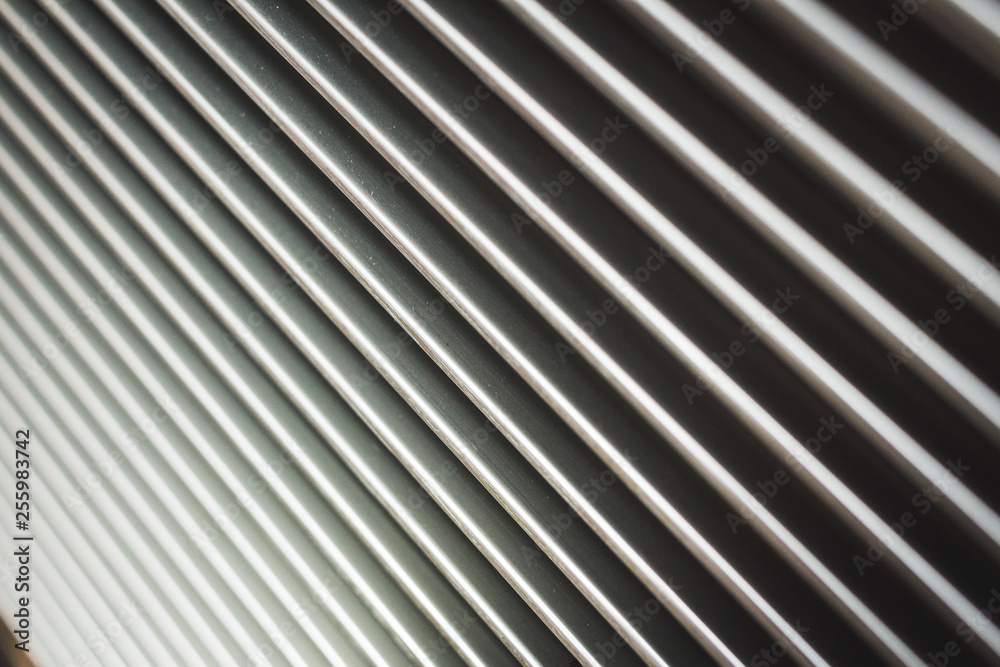 Parallel lines and metal details as a background Parallel lines and metal details as a background