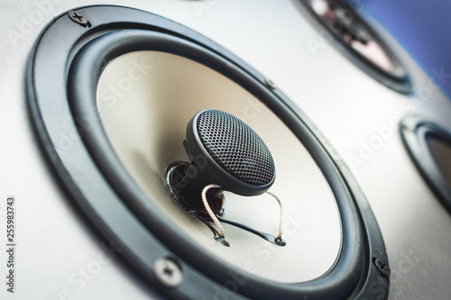 Close up shot of a speaker diffuser as a background