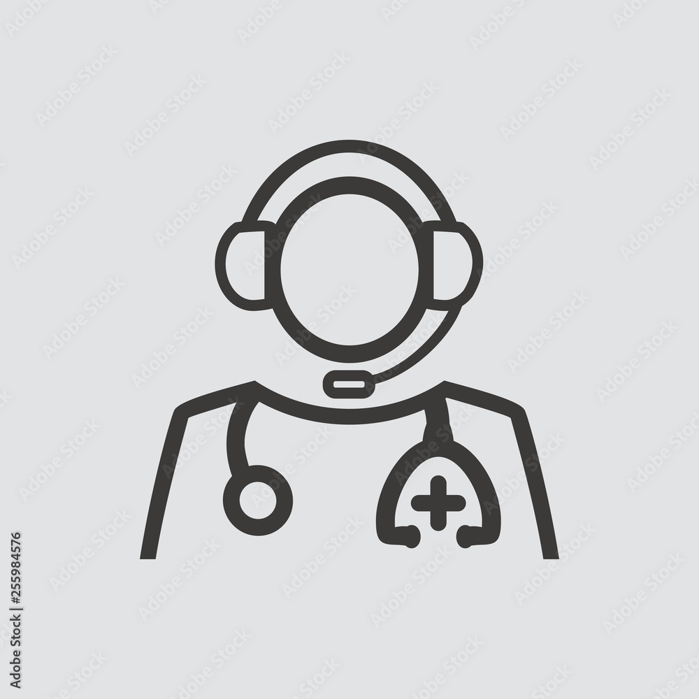 Doctor icon isolated of flat style. Vector illustration. Doctor icon isolated of flat style. Vector illustration.