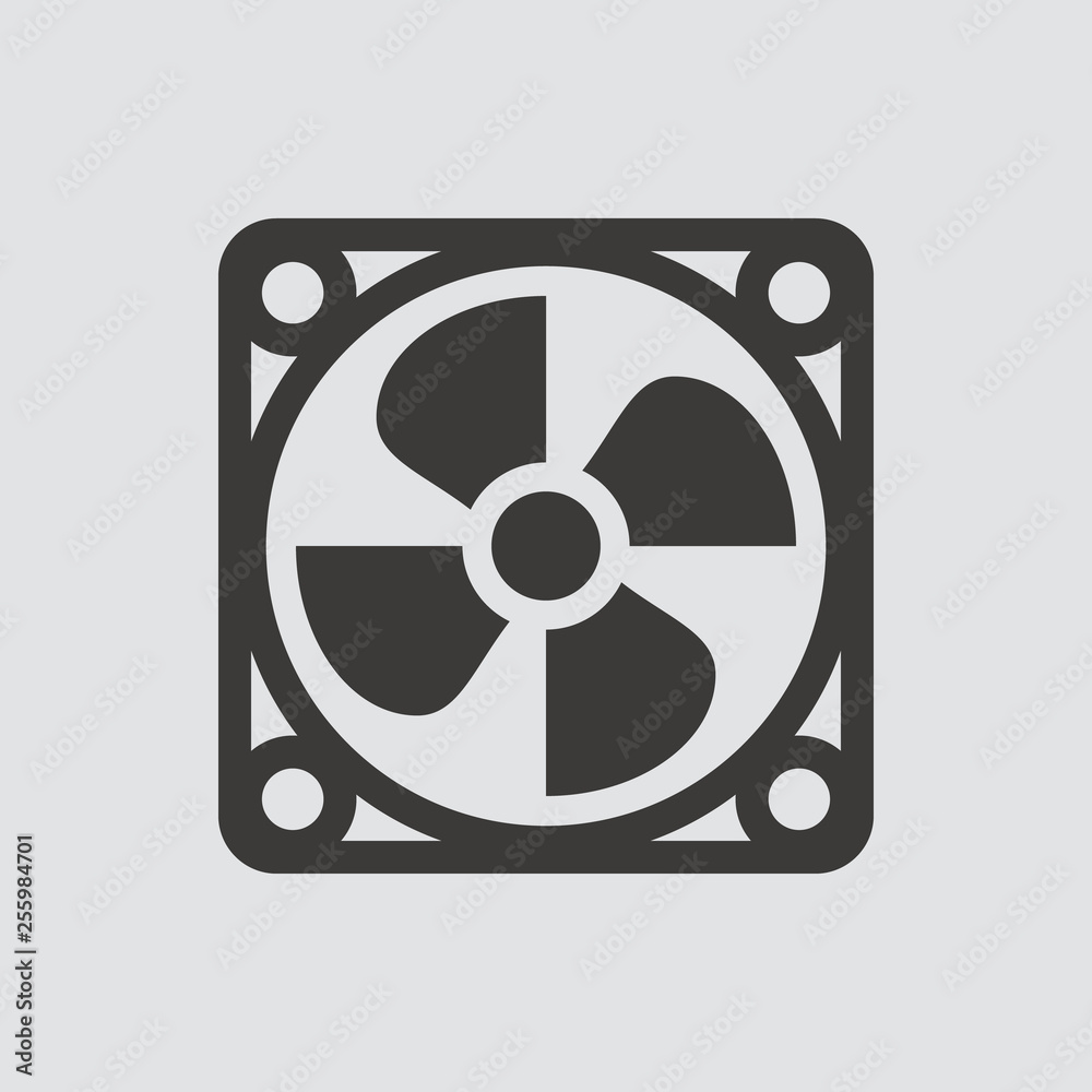 Exhaust fan icon isolated of flat style. Vector illustration. Exhaust fan icon isolated of flat style. Vector illustration.