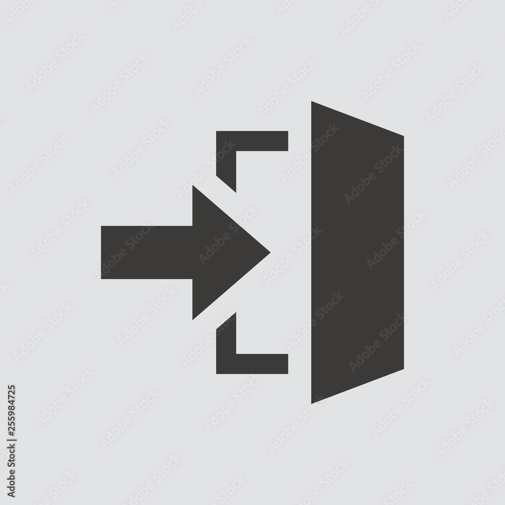 exit icon isolated of flat style. Vector illustration. exit icon isolated of flat style. Vector illustration.