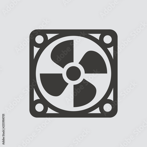 Exhaust fan icon isolated of flat style. Vector illustration.