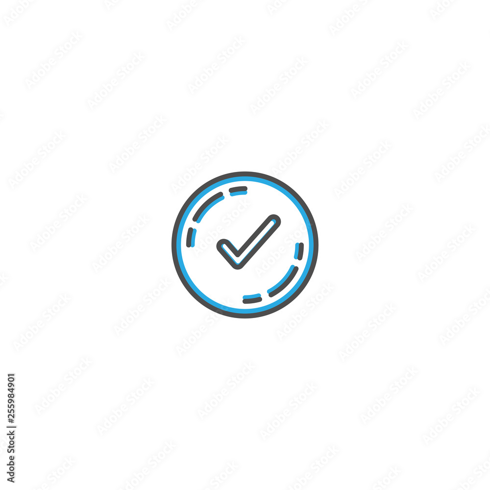 Checked icon design. Shopping icon vector design Checked icon design. Shopping icon vector design