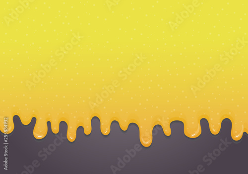 Glitter slime dripping on dark background. Glossy texture with girly colors. Vector illustration. 