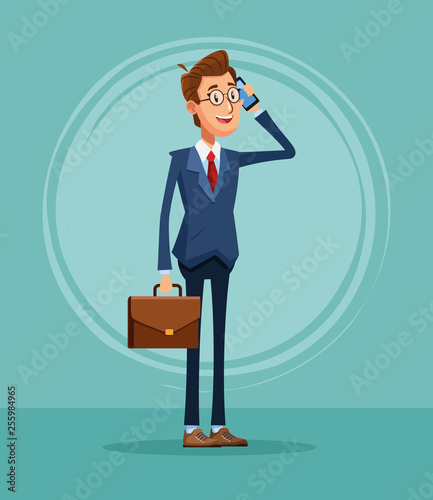 Businessman banker cartoon