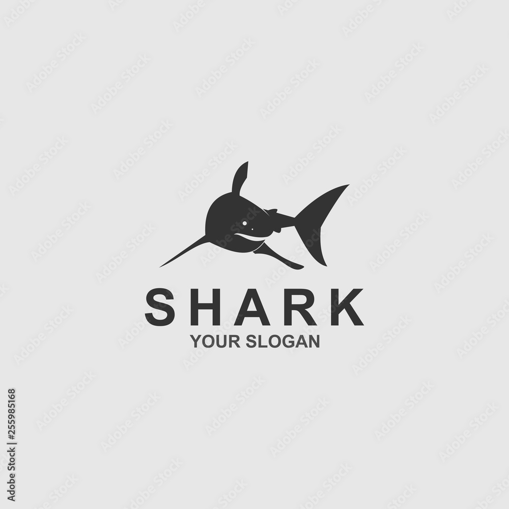 Obraz premium shark logo template