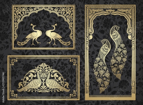 peacock motif designs, textile , Rajasthan, royal India