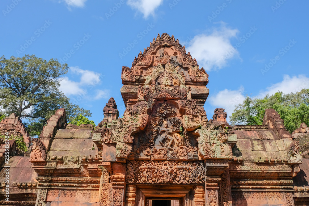Ancient temple in cambodia. Banteay Srei Temple (Ban Tai Srei Temple) of the Angkor Complex in Cambodia