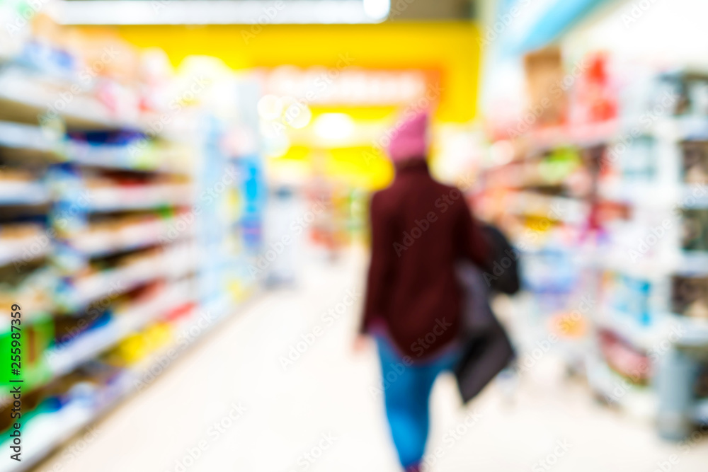 Blurred photo of a shopping mall Blurred photo of a shopping mall