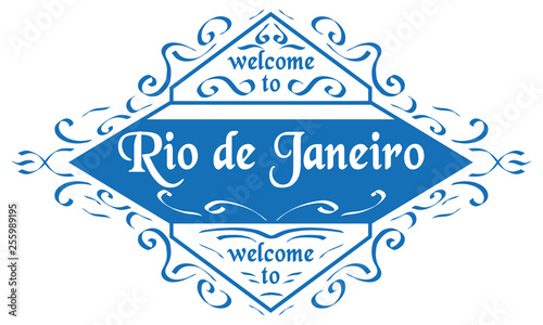 Vector Welcome to Rio de Janeiro
