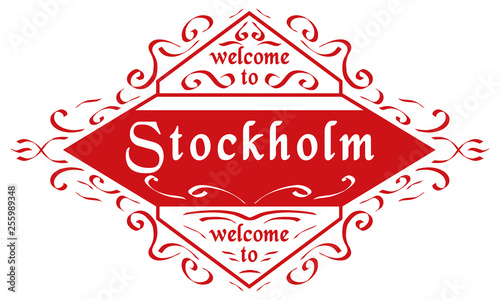 Vector Welcome to Stockholm