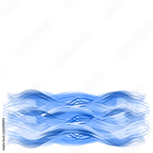 Watercolor background - blue waves