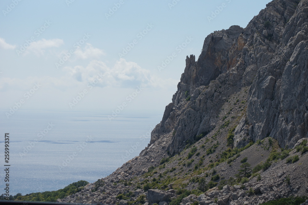 cliff in sea