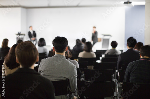 Business Meeting in Conference Room. Corporate Business Team and Manager in a Meeting. Business People in Conference Room. Young Smart Workers of Company Meeting During Conference. Seminar Speaker.