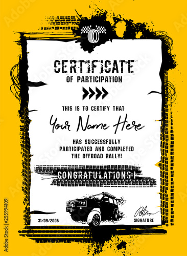 Grunge Offroad Certificate