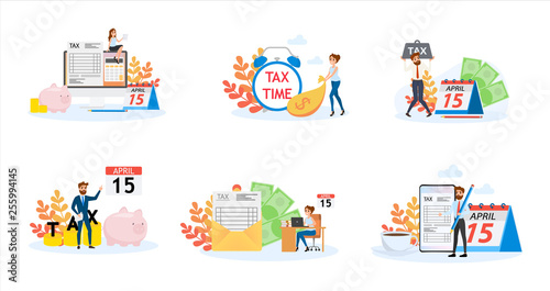 Tax concept. Idea of accounting and payment. Financial
