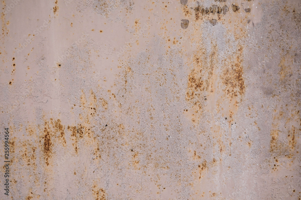 Iron wall with dark brown rust. Corroded metal. Background for design Iron wall with dark brown rust. Corroded metal. Background for design