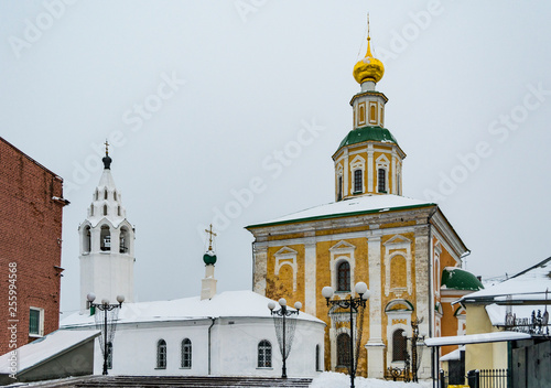 Khram Georgiya Pobedonostsa Church ocvered by snow, Vladimir, Russia